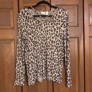 Long Sleeve Chico’s Cheetah Print Blouse!